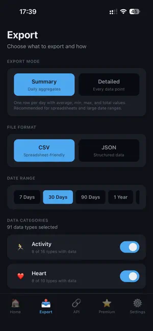 Health Exporter & Sync screenshot 2