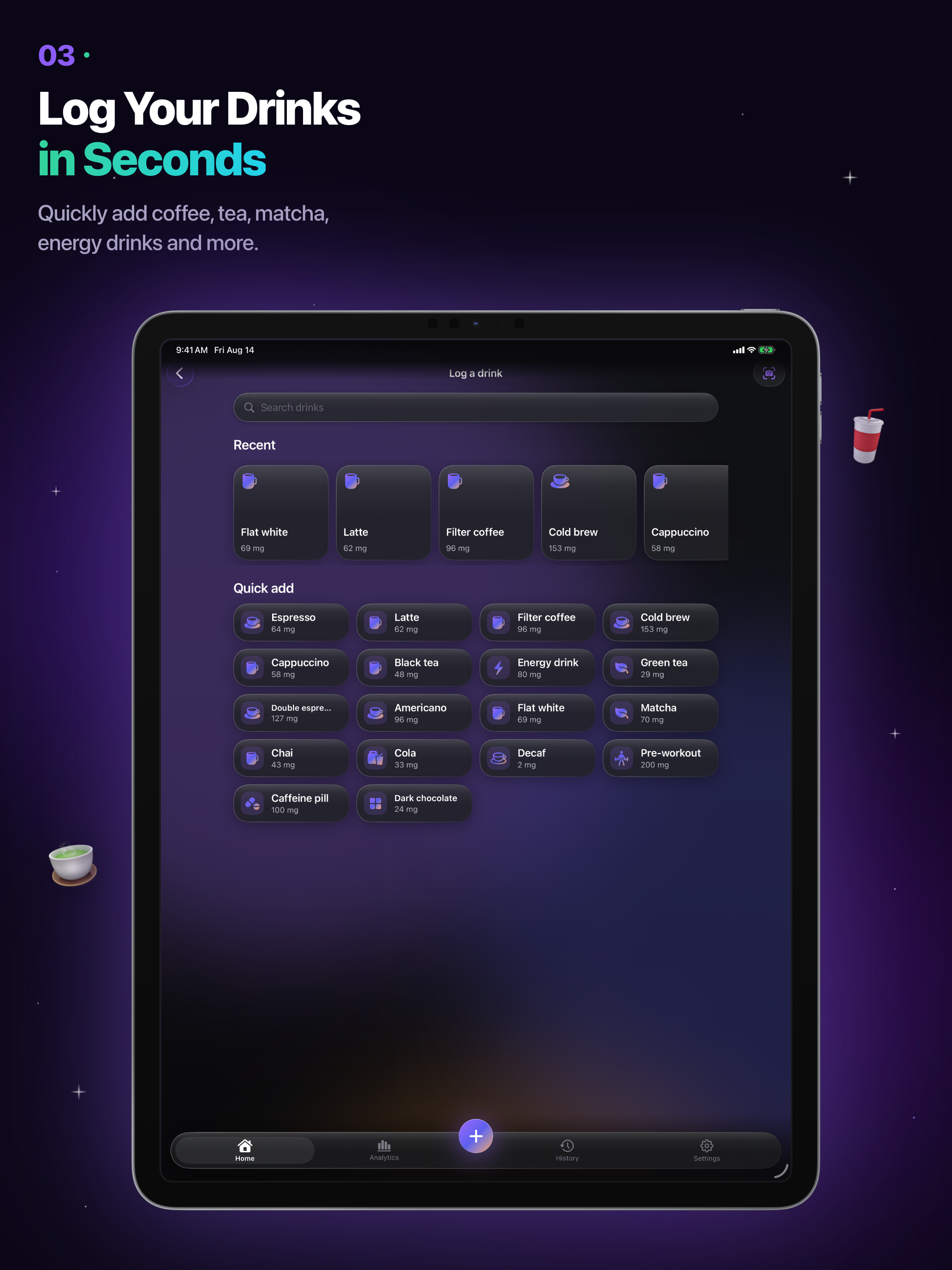 Caffeine Tracker: mCaffee screenshot 11