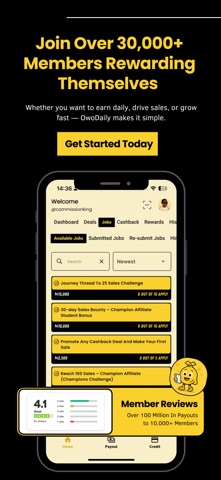 OwoDaily – Jobs & Cashback iPhone screenshot