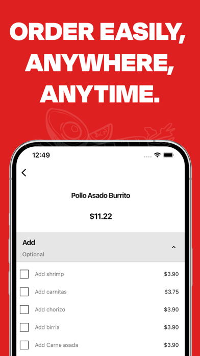 Panchos Mexican Grill Ordering Screenshot