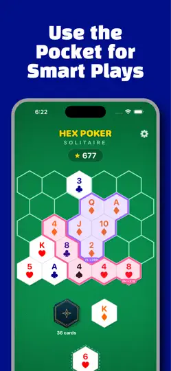 Screenshot von Hex Poker Solitaire auf dem iPhone 4