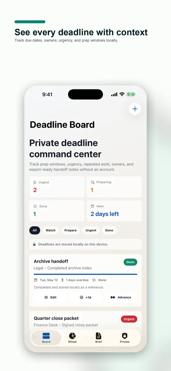 Screenshot #1 pour Deadline Wheel Private