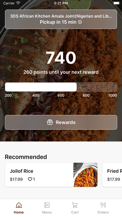 3DS African Kitchen app screenshot