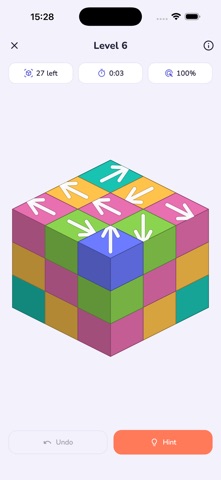 Cubeway: 3D Block Puzzle iPhone screenshot