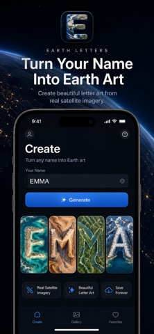Earth Letters: Name in Landsat screenshot