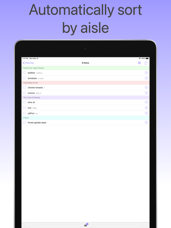 Screenshot #4 pour Meal Planner Grocery List