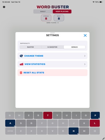 Isogram Word Buster iPad screenshot