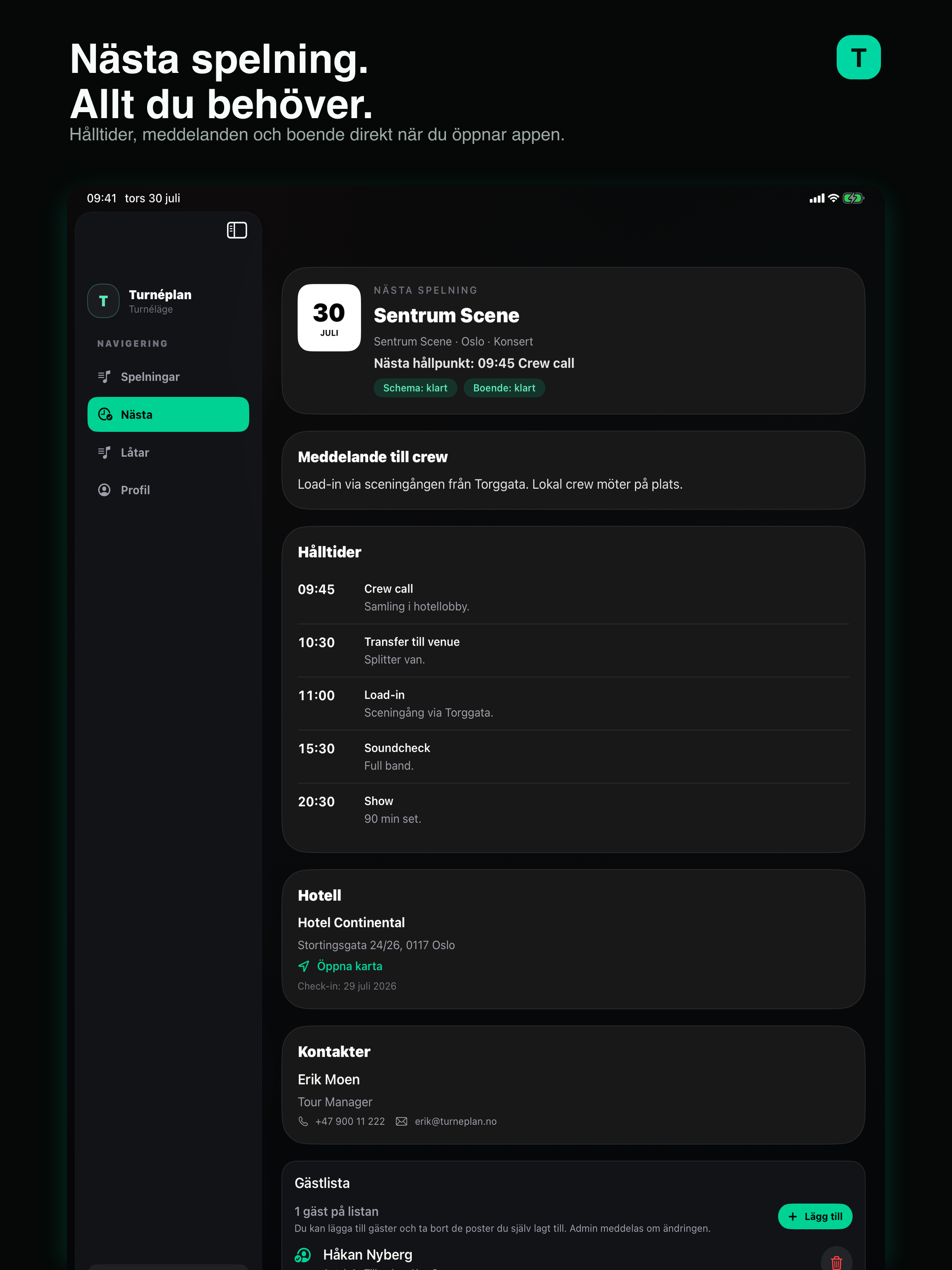 Turneplan screenshot 10