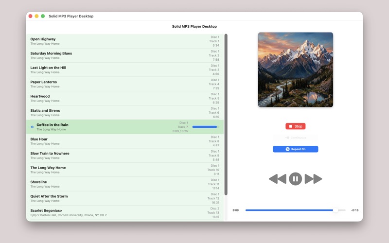 Solid MP3 Player Desktop screenshot