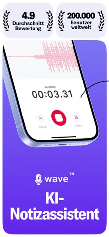 Wave – KI-Notizassistent screenshot 1