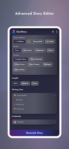 GenStory: AI Story Creator iPhone screenshot