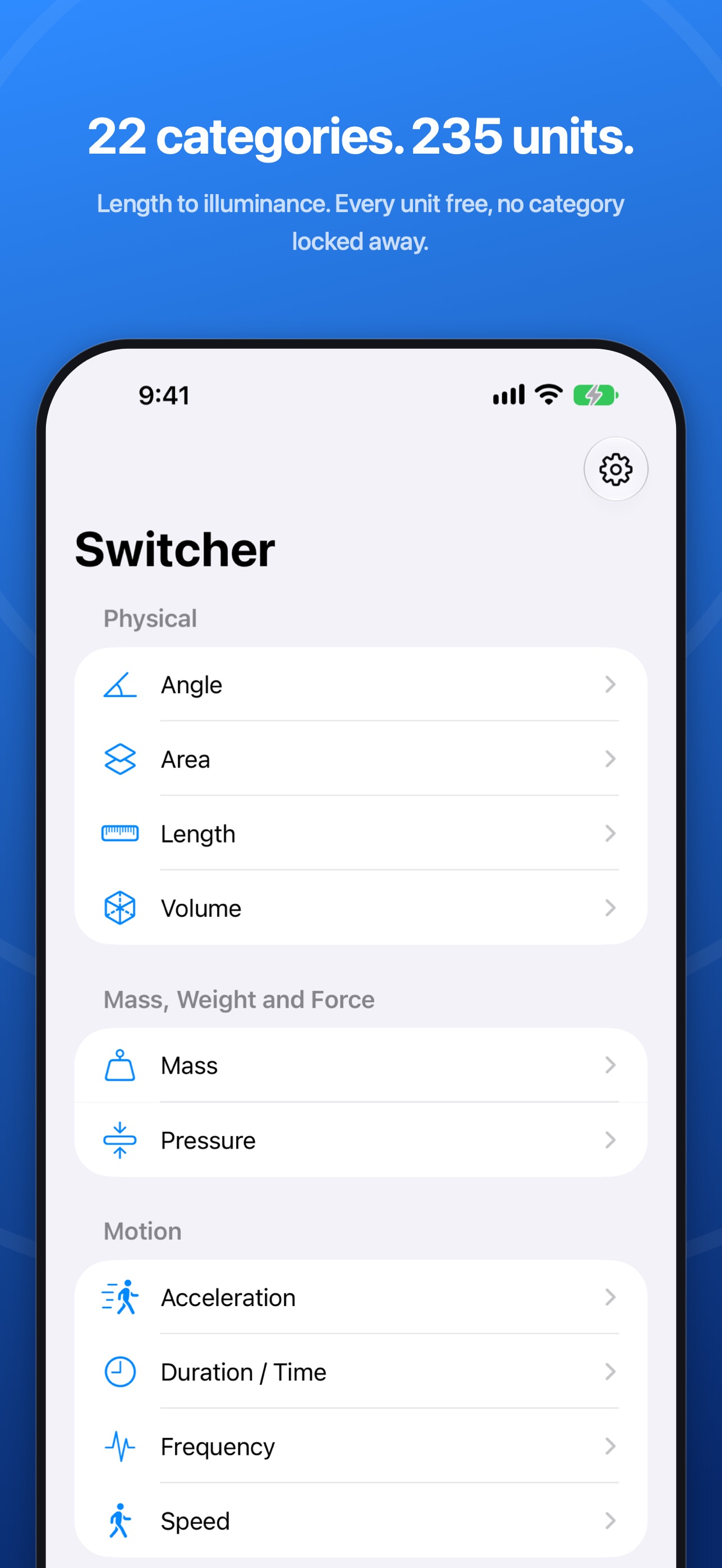 Screenshot 2 of Switcher: Unit Converter