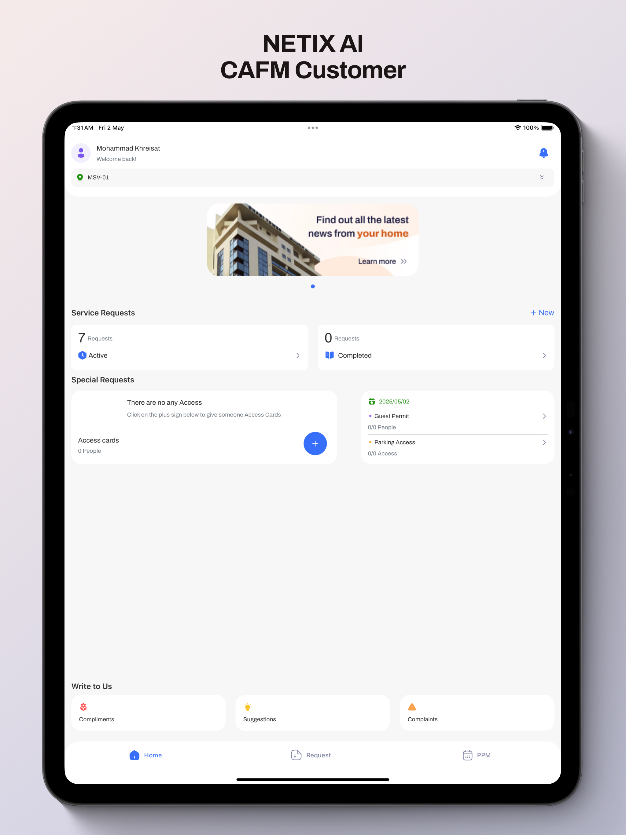 NETIX AI CAFM Customer