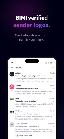 Axigen iPhone screenshot