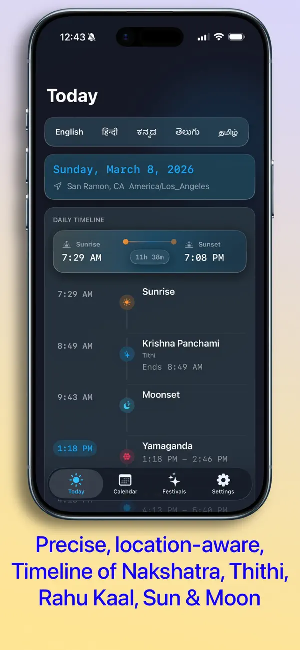 Screenshot #1 pour Panchanga The Hindu Almanac