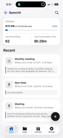 Captura de pantalla de Speeche - Voz A Texto en iPhone 5