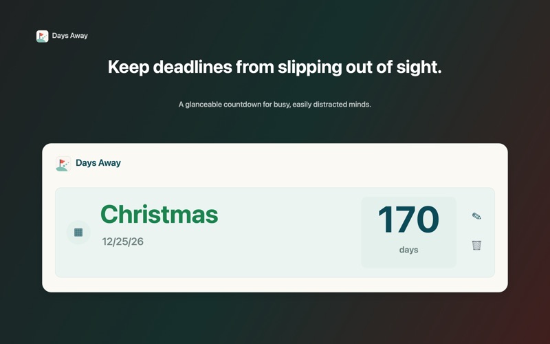 Days Away Countdown screenshot
