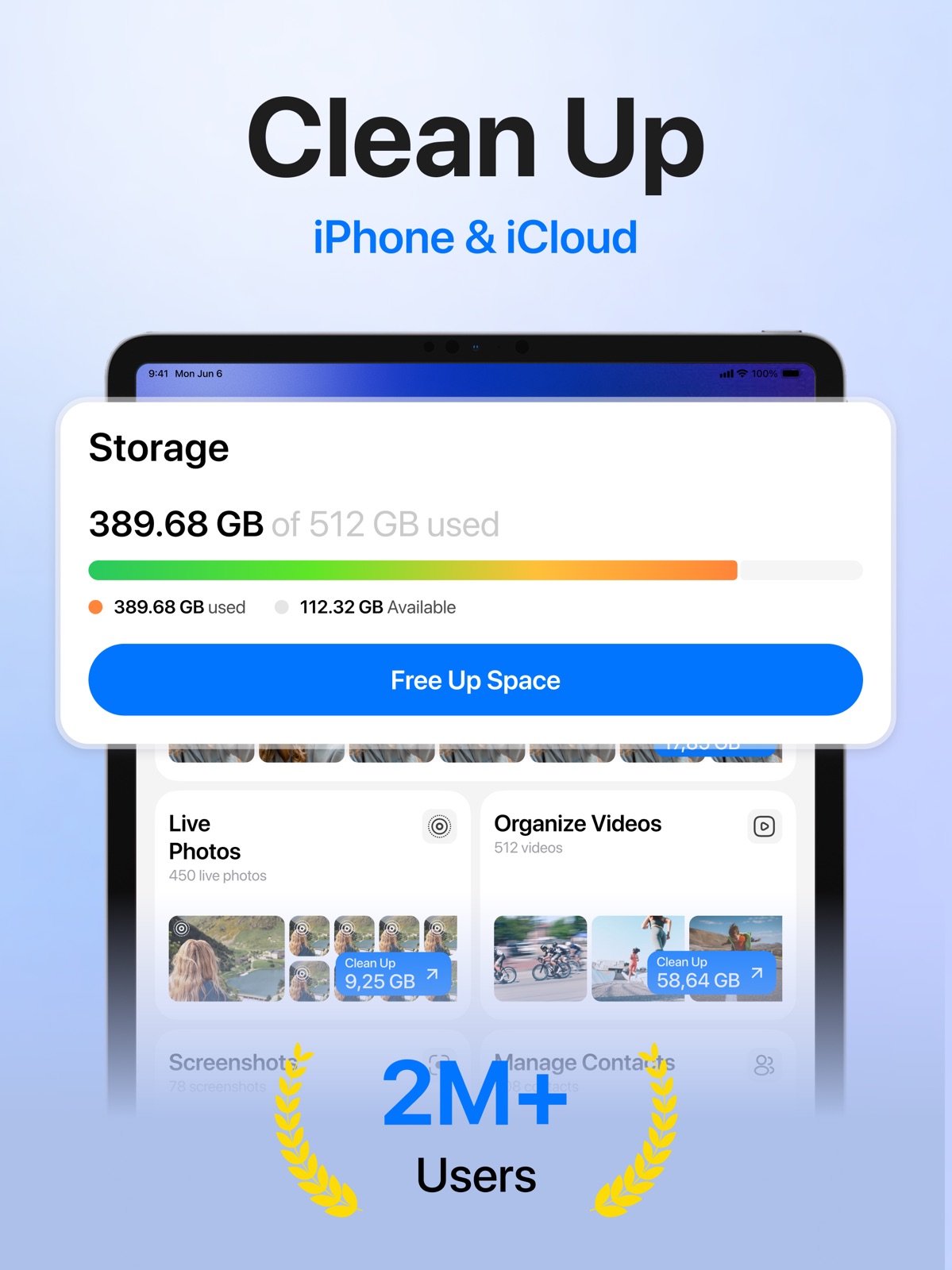 Clenium - Storage Cleaner ipad screenshot 1