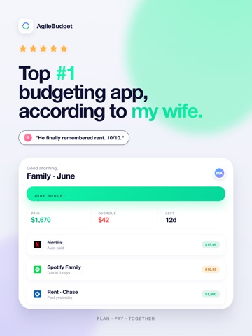 AgileBudget: Team Budget iPad screenshot 1