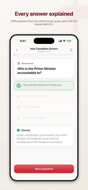 Canadian Citizenship Mock Test screenshot 2