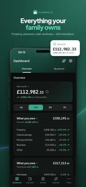 Clanfolio: Net Worth Tracker screenshot 1
