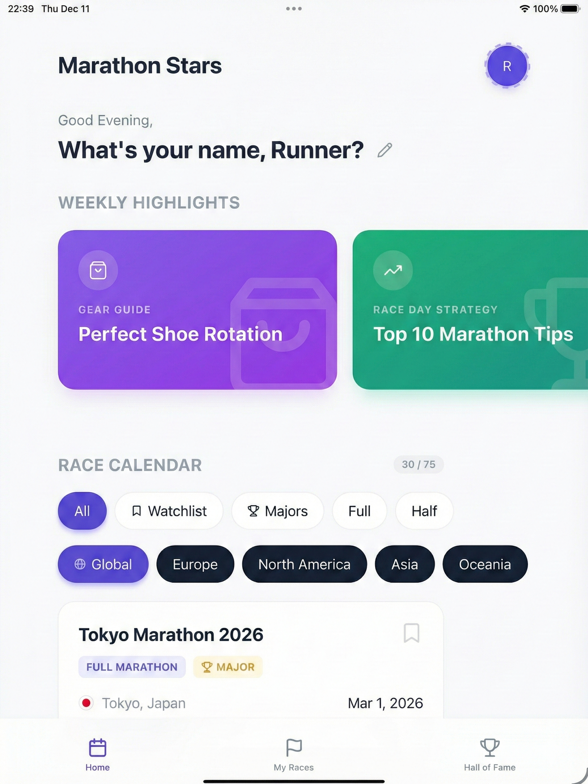 Marathon Stars: Race Journal