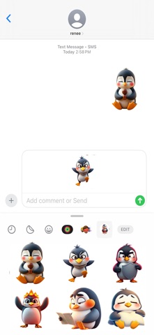 火山企鹅贴纸 screenshot