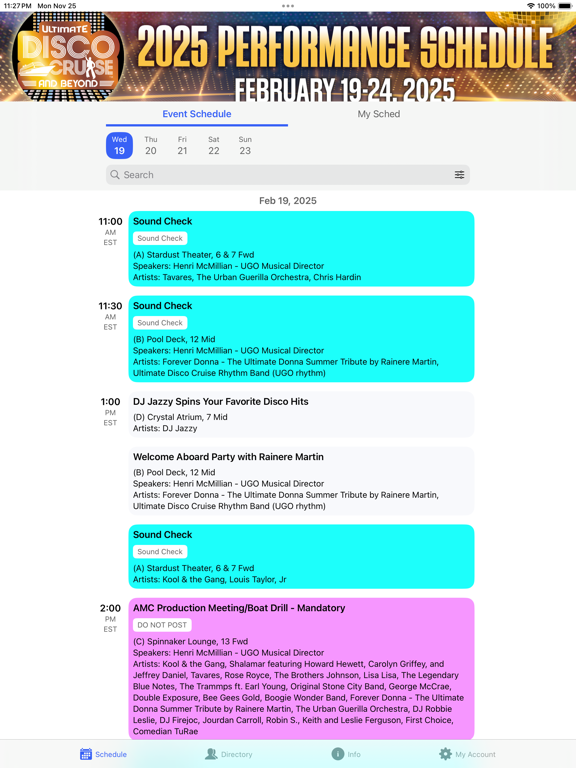 SVL Schedule iPad screenshot 1 - Social Networking app