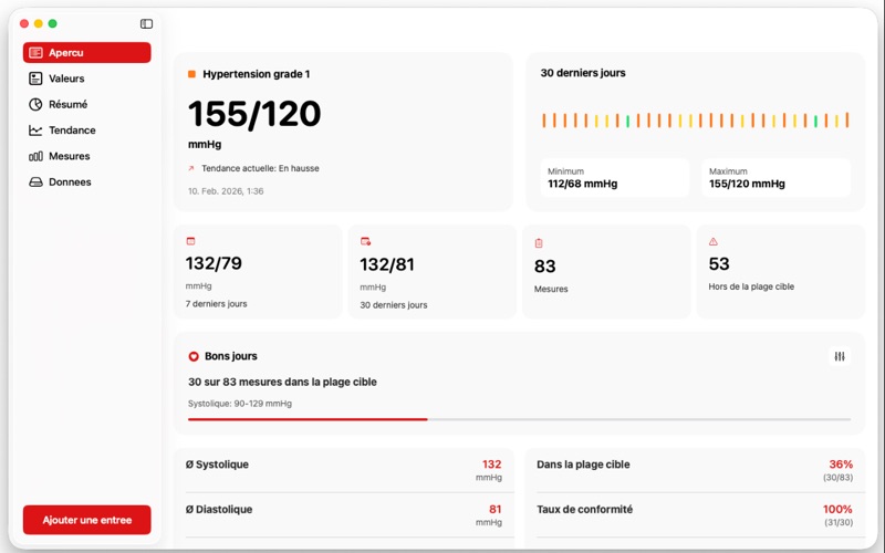 Screenshot #1 pour Tension et Pouls