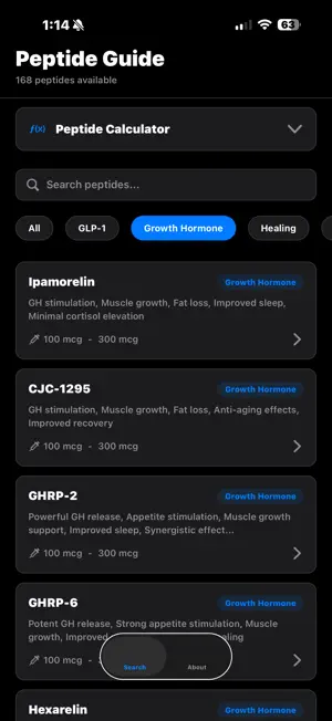 Peptide Dosing Guide screenshot 3