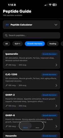 Peptide Dosing Guide Screenshot 3 of 5