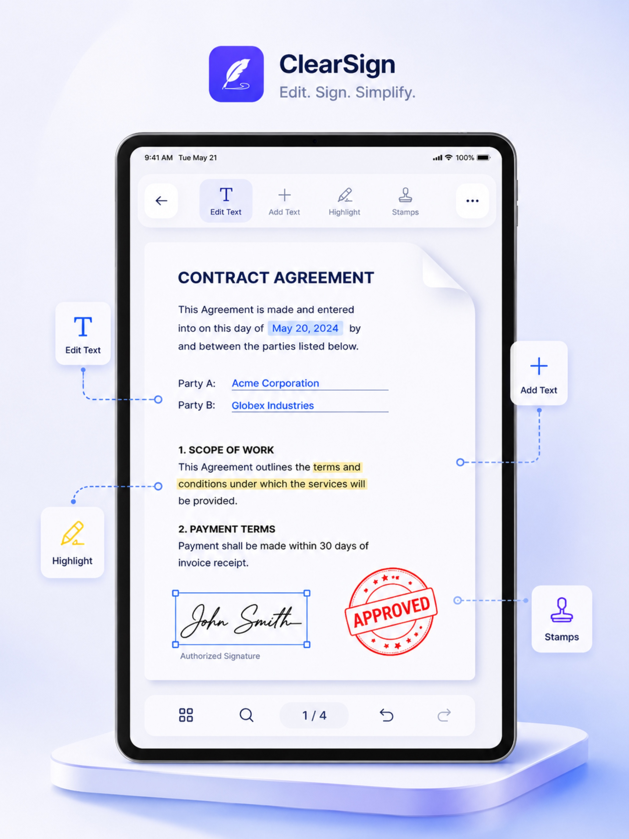 ClearSign: Fill & Sign PDF
