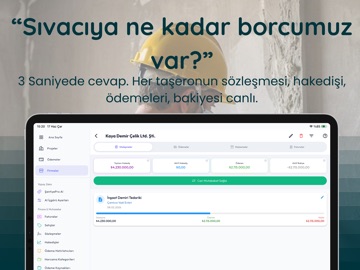 ŞantiyePro - İnşaat Muhasebesi iPad screenshot