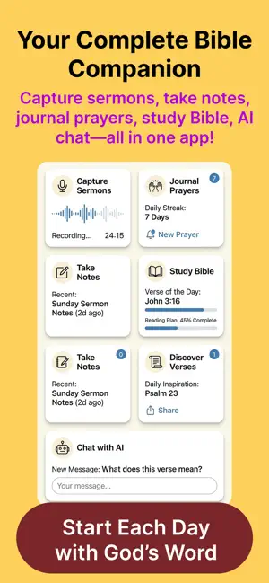 Bible Note Taker, Record, Chat screenshot 3