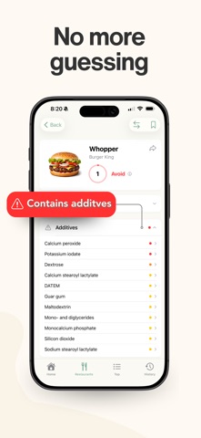 PRūF - Fast Food Ingredients iPhone screenshot