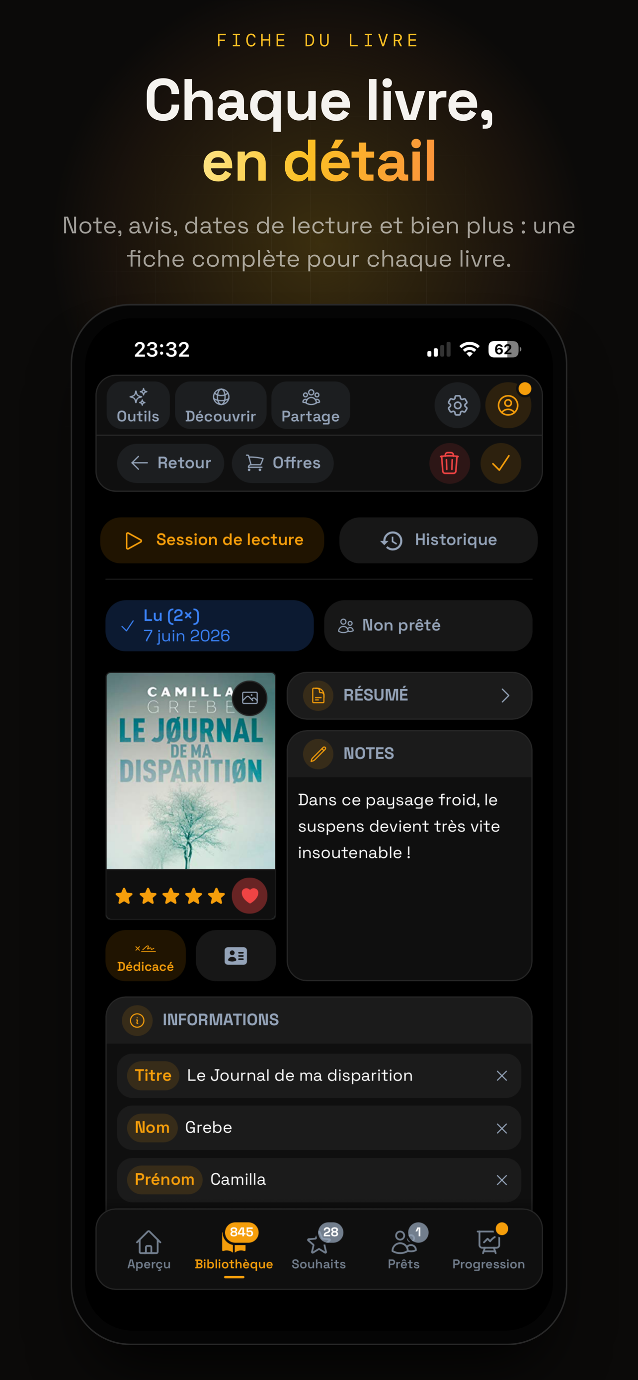 ClassBook : Suivi de lecture screenshot 5