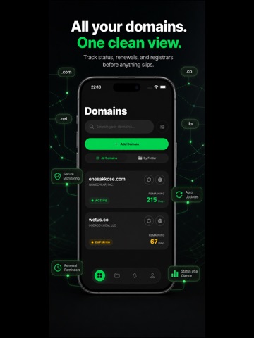 Domain Organizer: Tracker