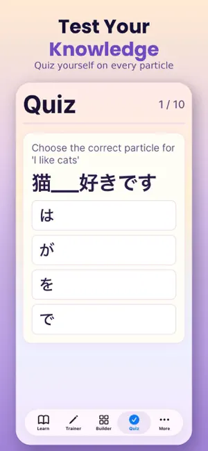 Japanese Particle Trainer screenshot 4