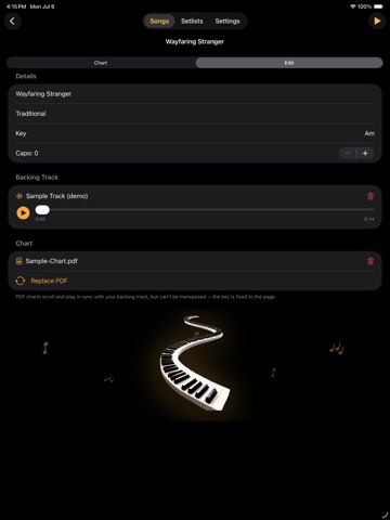 GigStand: Charts & Setlists iPad screenshot