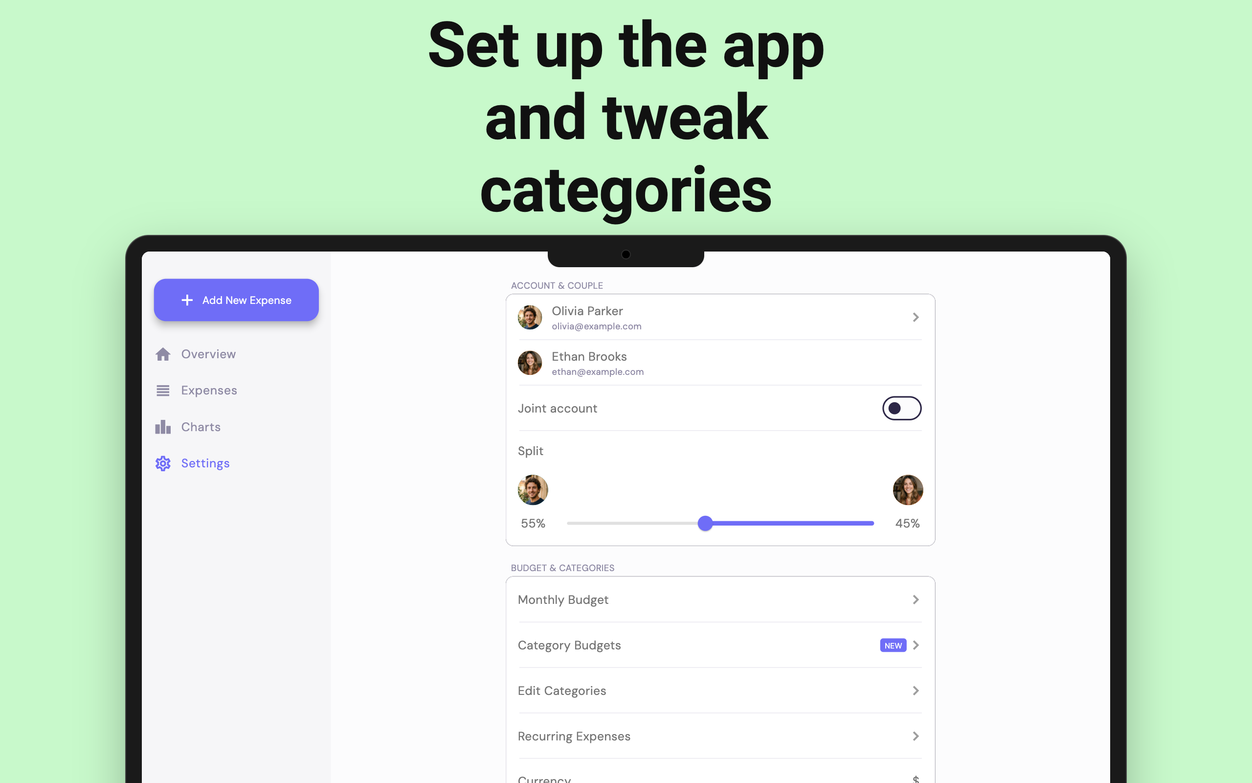 Couples Budget Tracker—Balance