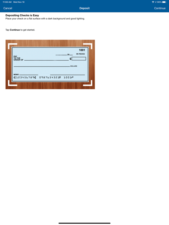 Texas National Bank Biz iPad screenshot