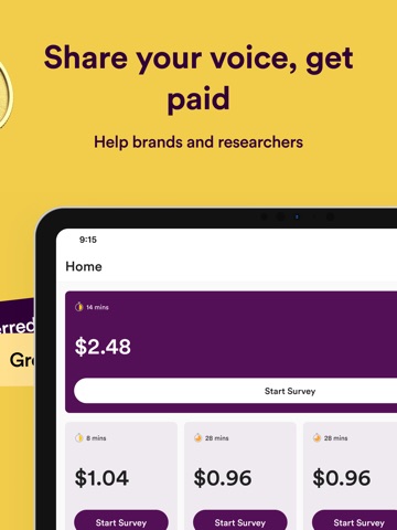 Golden Surveys - Earn Cash iPad screenshot
