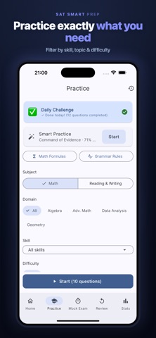SAT Smart Prep iPhone screenshot