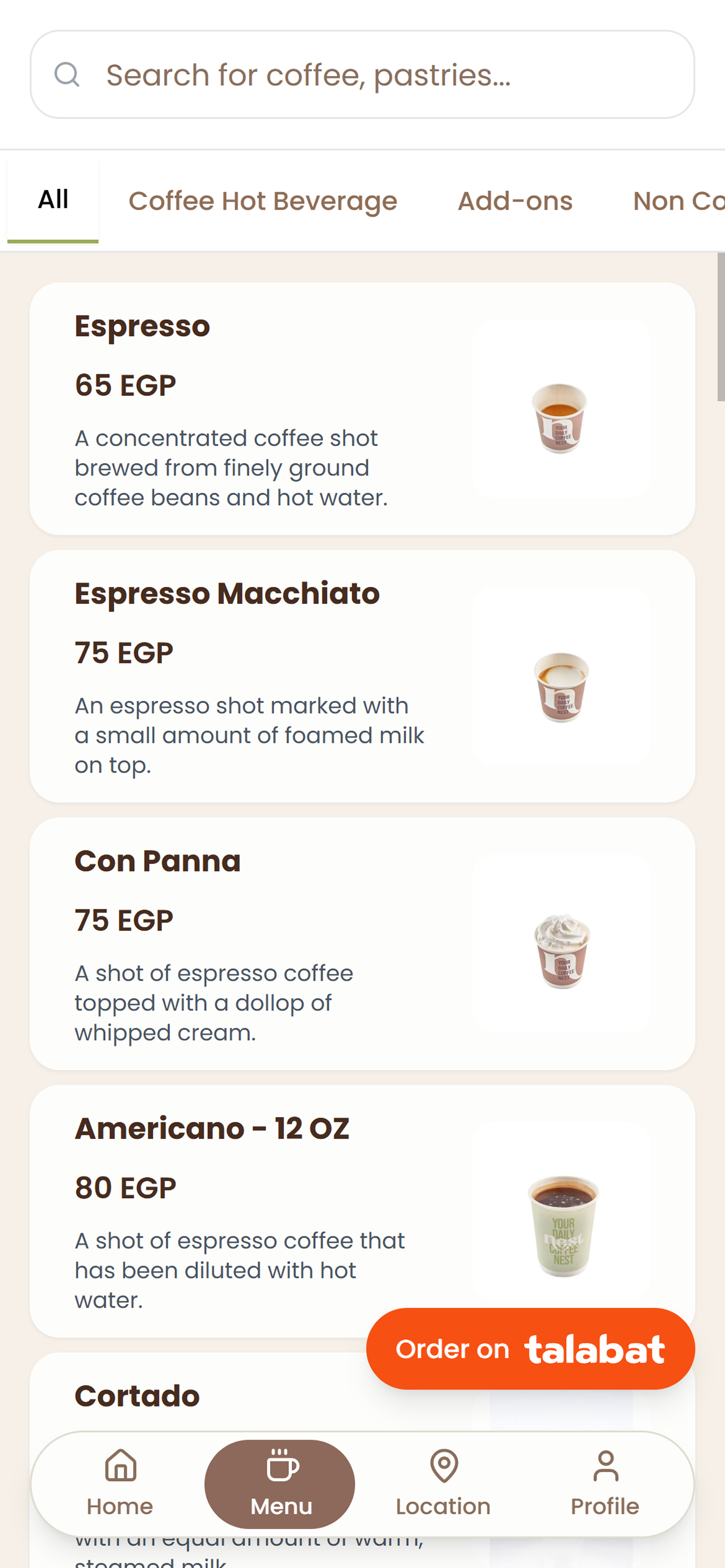Nest Specialty Coffee screenshot 2