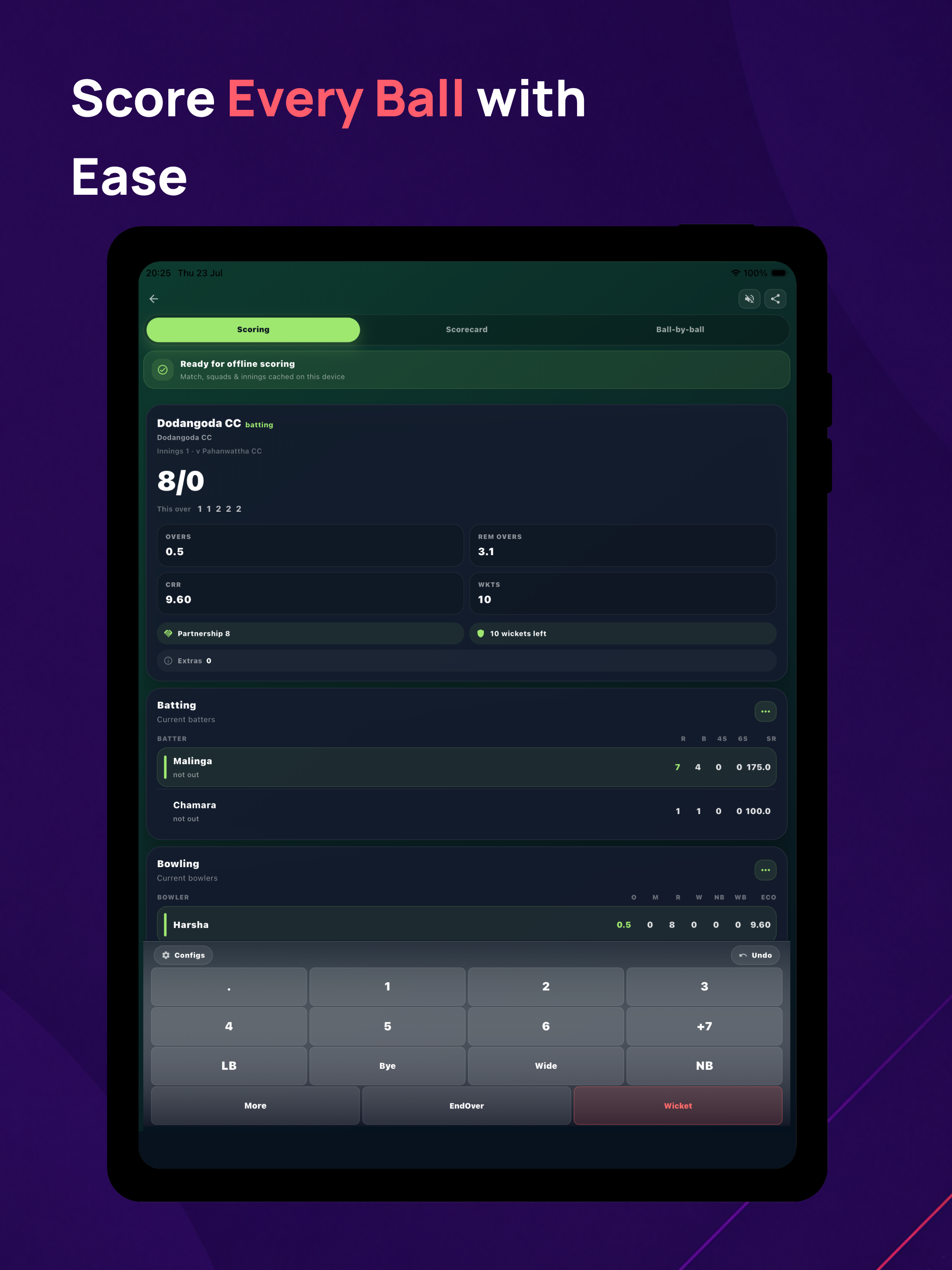 SnickCam: Cricket Scorer screenshot 10