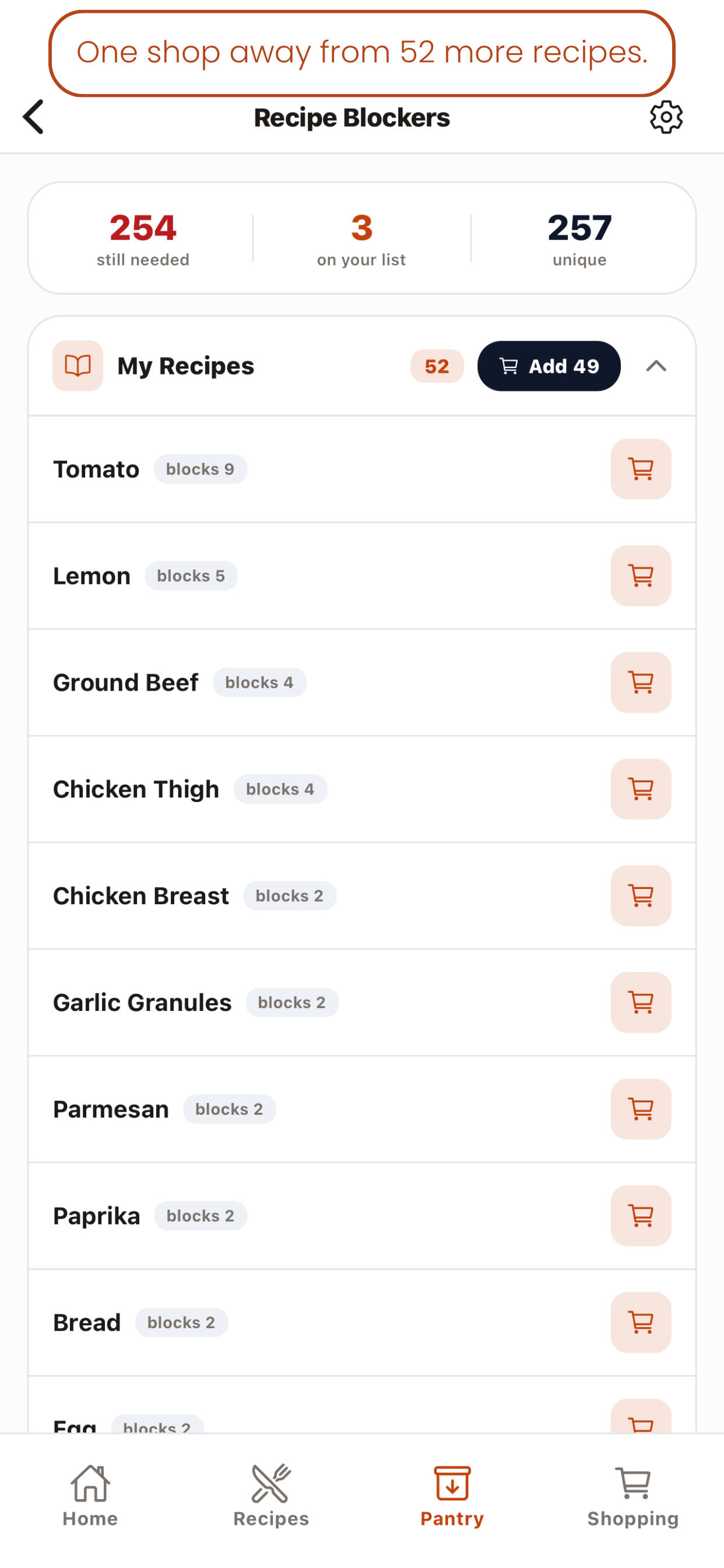 Trova: Cook What You Have screenshot 2