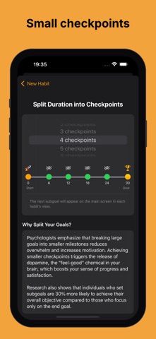 Habit Tracker EasyHabits iPhone screenshot