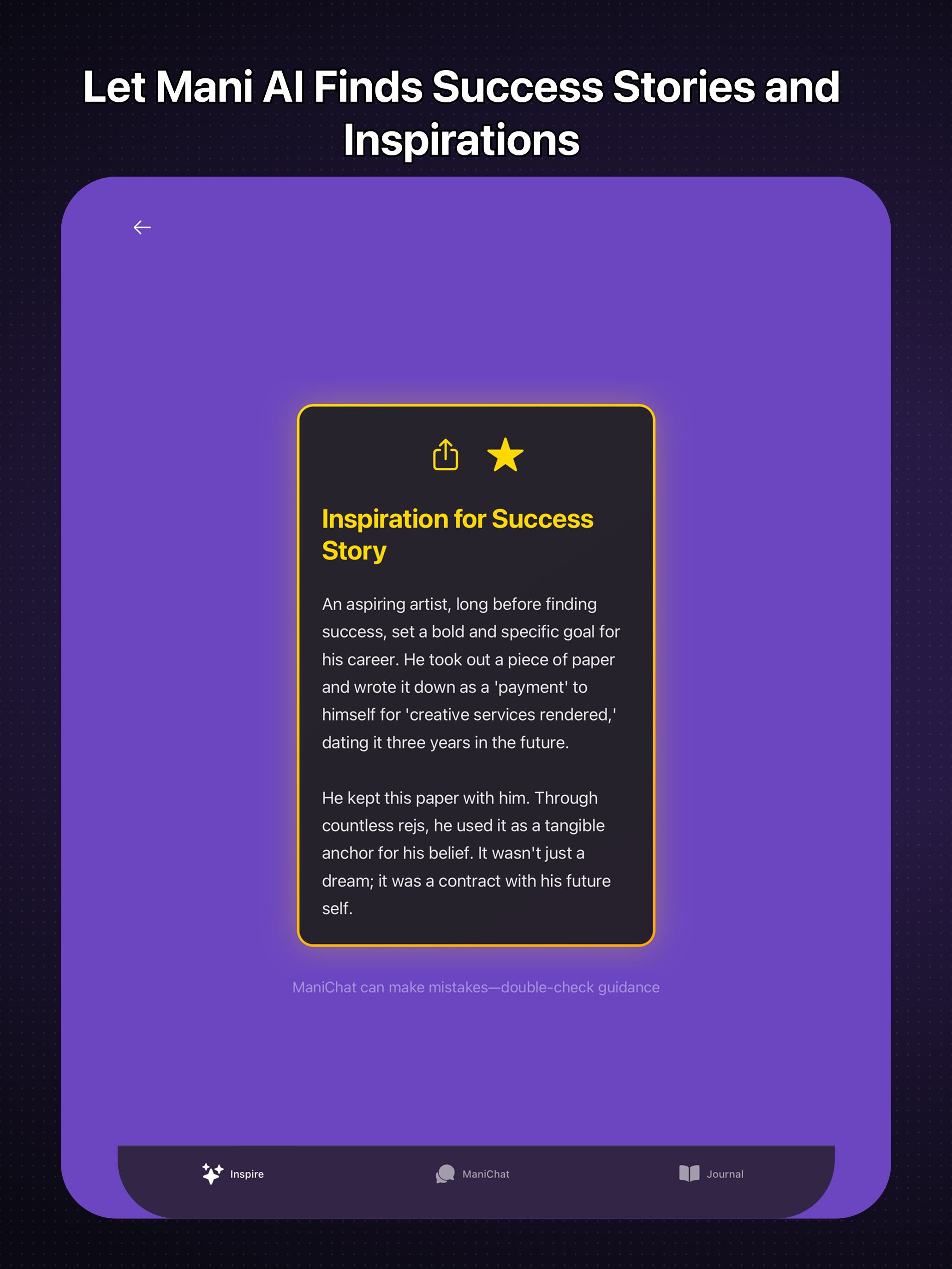 Mani: AI Manifestation Journal