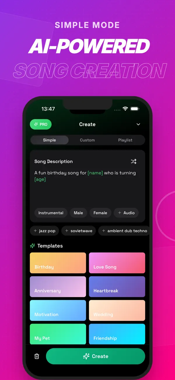 Screenshot #3 pour AI Song Maker - Void