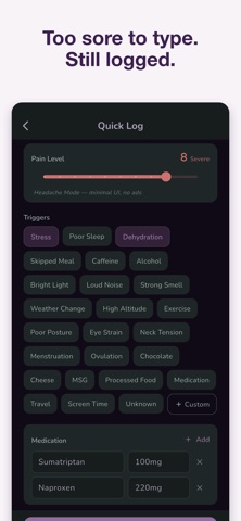 Migraine Diary – Headache Log Screenshot 5 of 8